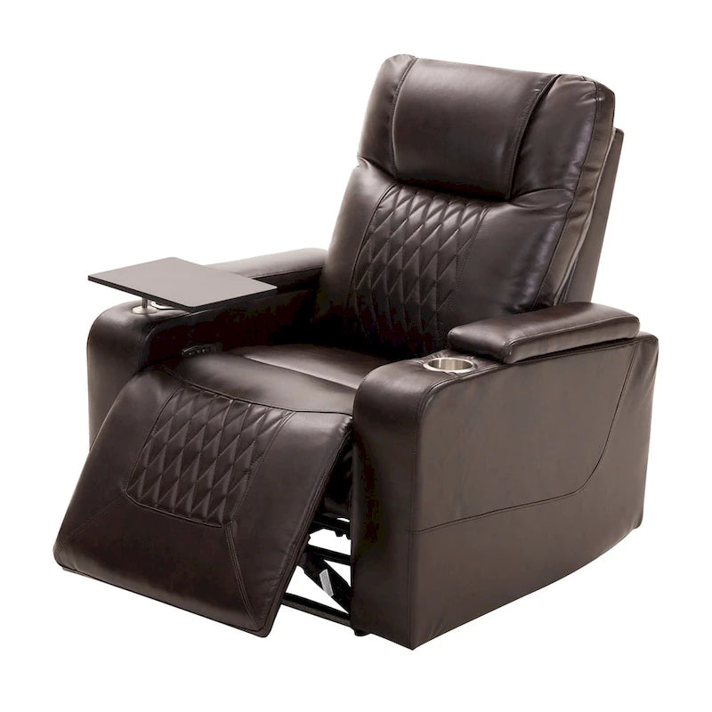 Fauteuil inclinable électrique Merax en cuir PU avec port de chargement USB
