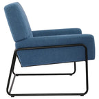 Fauteuil d'appoint en tissu bouclé, fauteuil en laine d'agneau avec structure en métal