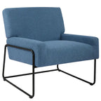 Fauteuil d'appoint en tissu bouclé, fauteuil en laine d'agneau avec structure en métal