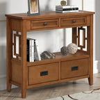 Console avec 4 tiroirs et 1 étagère de rangement pour salon