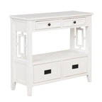 Console avec 4 tiroirs et 1 étagère de rangement pour salon