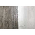 Ensemble de 5 chaises de salle à manger à double piétement et dossier échelle, style transitionnel, couleur frêne/blanc orageux