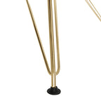 Chaises de salle à manger Cresco en plastique avec piètement Eiffel doré, lot de 2, par LeisureMod