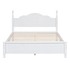 VIENE HOME Cadre de lit plateforme rétro en bois pour lit queen/full avec sommier à lattes, sans sommier tapissier.