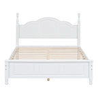 VIENE HOME Cadre de lit plateforme rétro en bois pour lit queen/full avec sommier à lattes, sans sommier tapissier.