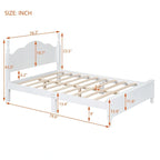 VIENE HOME Cadre de lit plateforme rétro en bois pour lit queen/full avec sommier à lattes, sans sommier tapissier.