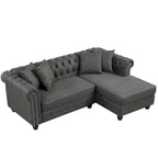 Canapé Chesterfield Morden Fort, mobilier de salon, canapés en lin
