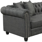 Canapé Chesterfield Morden Fort, mobilier de salon, canapés en lin
