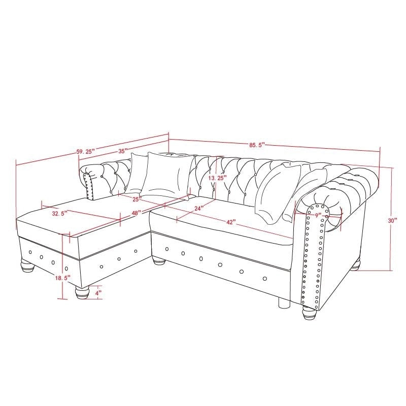 Canapé Chesterfield Morden Fort, mobilier de salon, canapés en lin