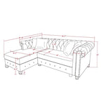 Canapé Chesterfield Morden Fort, mobilier de salon, canapés en lin