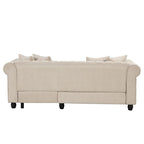 Canapé Chesterfield Morden Fort, mobilier de salon, canapés en lin