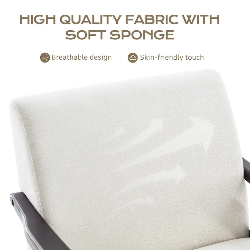 Ensemble fauteuil et repose-pieds HUIMO style moderne du milieu du siècle, fauteuil d'appoint rembourré pour salon, chambre