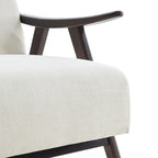 Ensemble fauteuil et repose-pieds HUIMO style moderne du milieu du siècle, fauteuil d'appoint rembourré pour salon, chambre