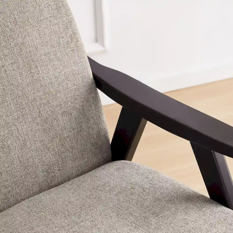 Ensemble fauteuil et repose-pieds HUIMO style moderne du milieu du siècle, fauteuil d'appoint rembourré pour salon, chambre