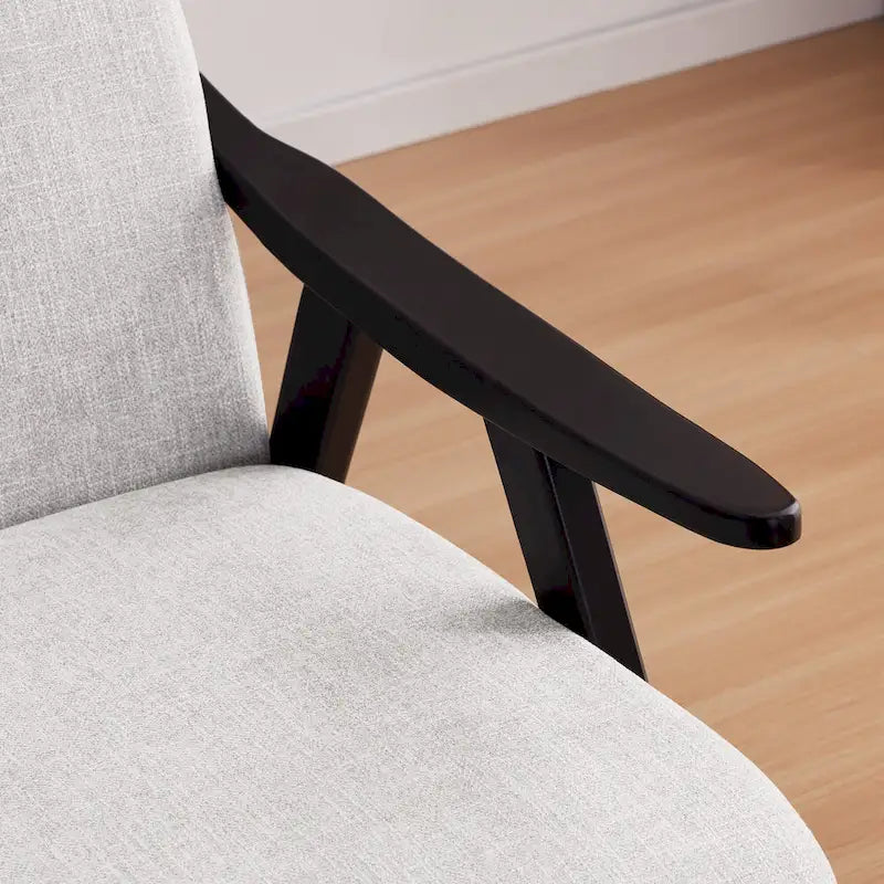 Ensemble fauteuil et repose-pieds HUIMO style moderne du milieu du siècle, fauteuil d'appoint rembourré pour salon, chambre