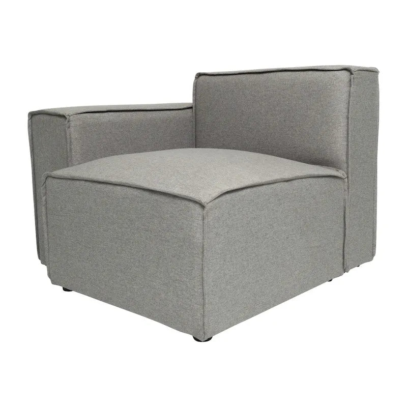 Fauteuil de canapé modulaire configurable contemporain avec accoudoir côté gauche