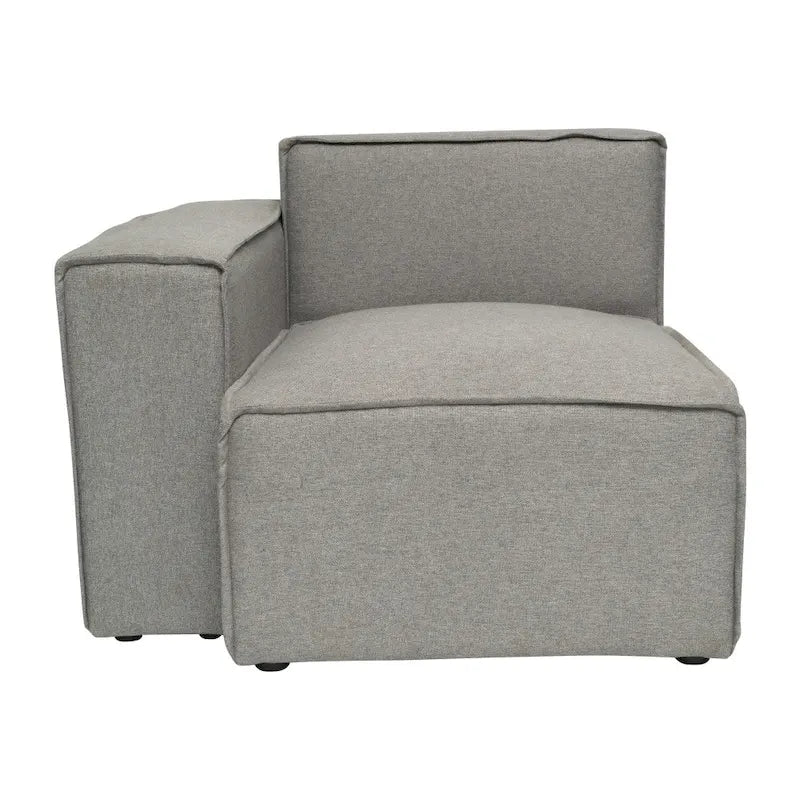 Fauteuil de canapé modulaire configurable contemporain avec accoudoir côté gauche