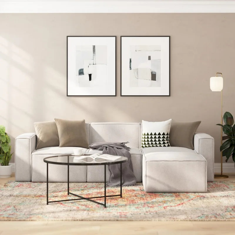 Fauteuil de canapé modulaire configurable contemporain avec accoudoir côté gauche