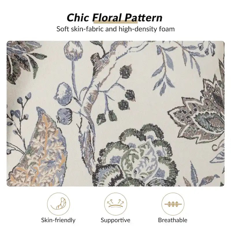 Fauteuil à oreilles Epimethis traditionnel en tissu avec pieds tournés par HULALA HOME