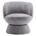 Ensemble de 1 fauteuil pivotant de style moderne en tissu bouclé