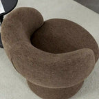 Ensemble de 1 fauteuil pivotant de style moderne en tissu bouclé