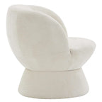 Ensemble de 1 fauteuil pivotant de style moderne en tissu bouclé