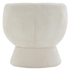 Ensemble de 1 fauteuil pivotant de style moderne en tissu bouclé