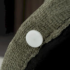 Ensemble de 1 fauteuil pivotant de style moderne en tissu bouclé