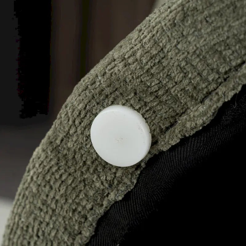 Ensemble de 1 fauteuil pivotant de style moderne en tissu bouclé