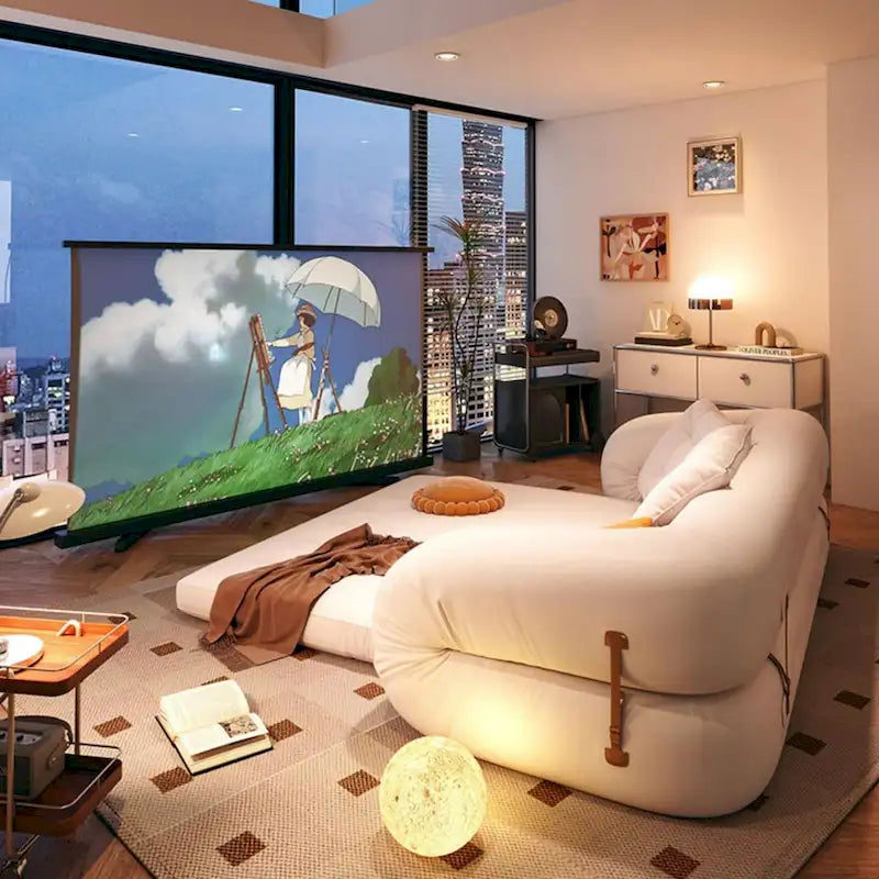 JASIWAY Canapé-lit convertible moderne, blanc