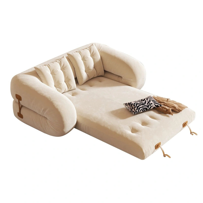 JASIWAY Canapé-lit convertible moderne, blanc