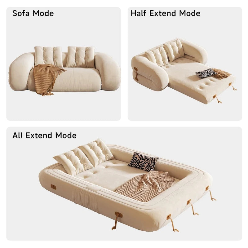 JASIWAY Canapé-lit convertible moderne, blanc