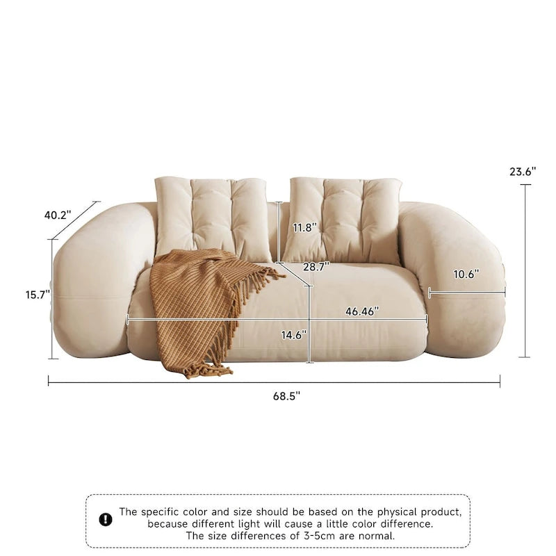 JASIWAY Canapé-lit convertible moderne, blanc