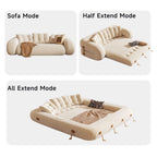 JASIWAY Canapé-lit convertible moderne, blanc