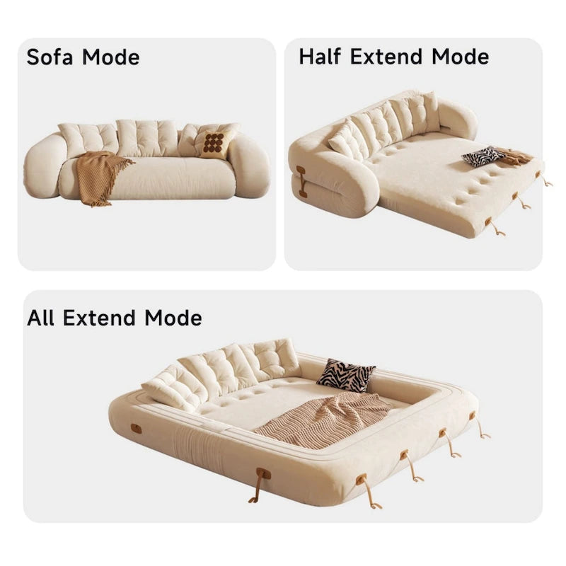 JASIWAY Canapé-lit convertible moderne, blanc