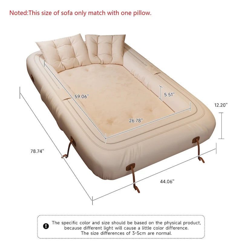 JASIWAY Canapé-lit convertible moderne, blanc