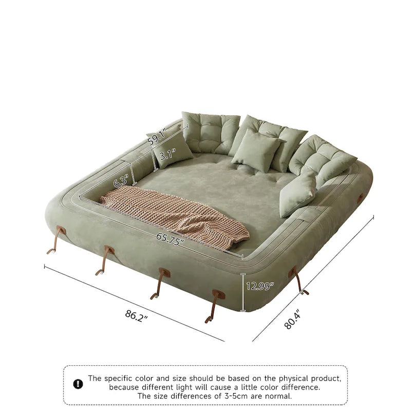 JASIWAY Canapé-lit convertible moderne, blanc