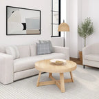 Table basse ronde classique Plank and Beam - 36