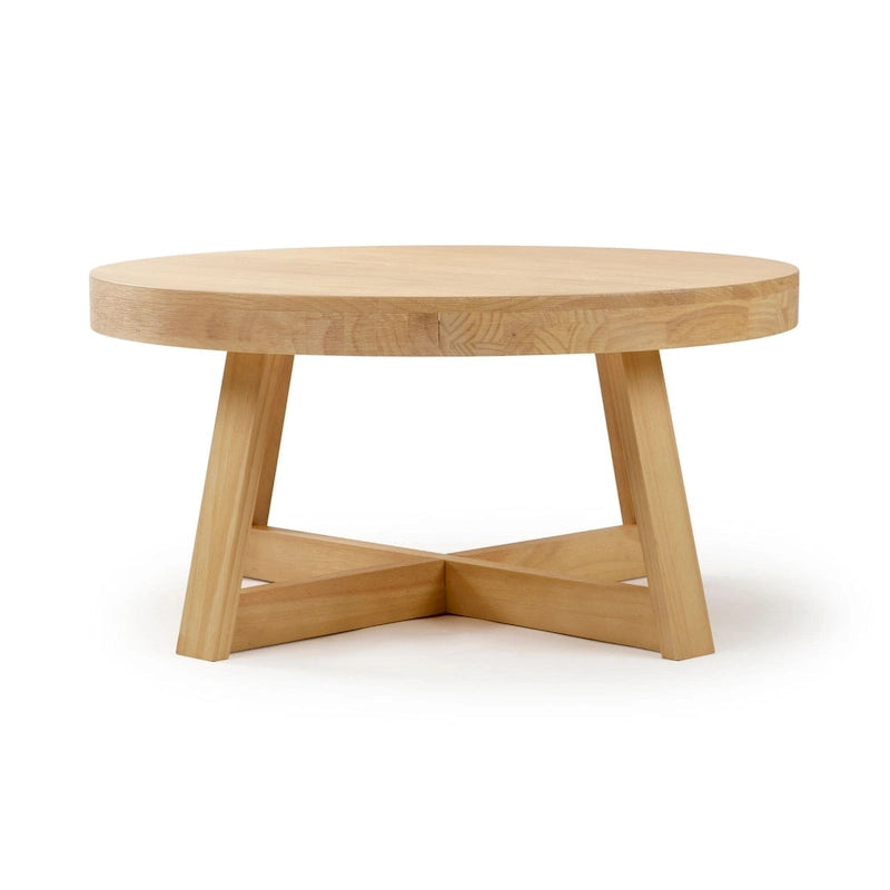 Table basse ronde classique Plank and Beam - 36
