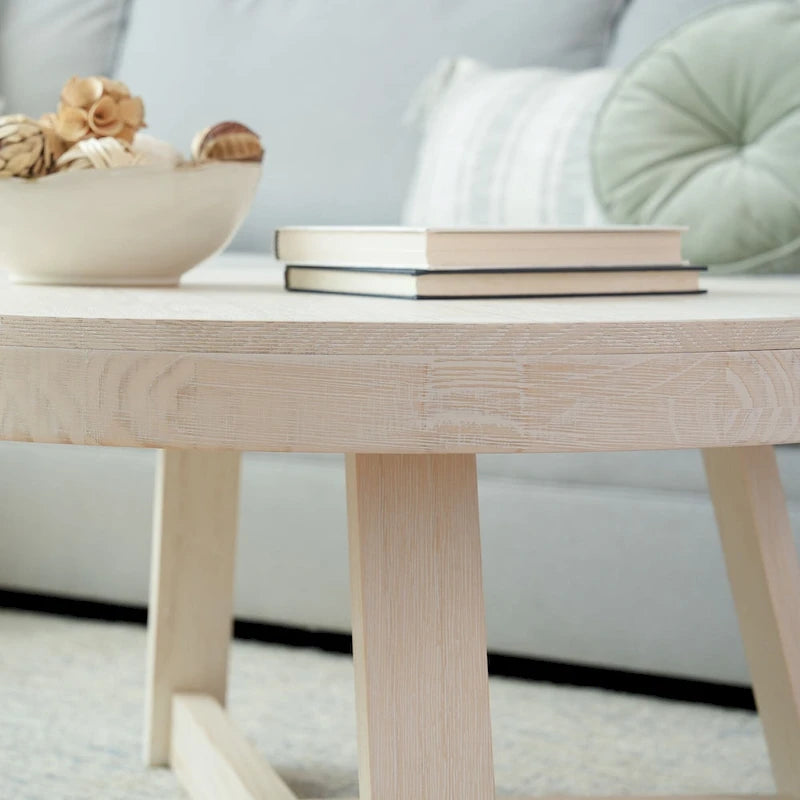 Table basse ronde classique Plank and Beam - 36