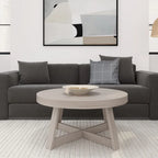 Table basse ronde classique Plank and Beam - 36