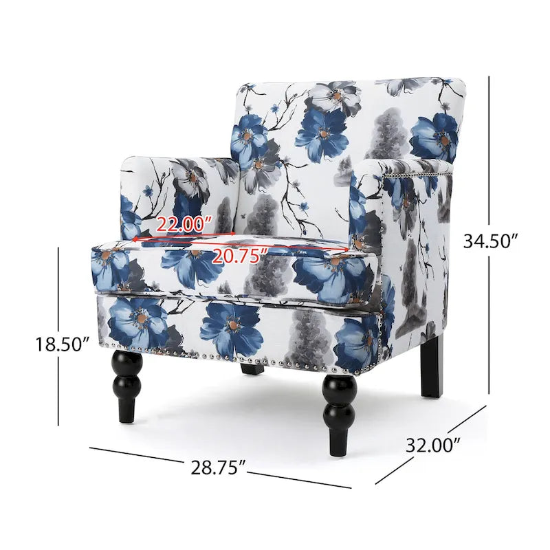 Fauteuil Boaz en tissu floral Club de Christopher Knight Home