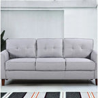 Canapé Kouchouk 78.7 en lin à accoudoirs évasés