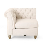 Canapé d'angle capitonné Chesterfield Castalia 7 places par Christopher Knight Home - 114 cm L x 70 cm l x 31,5 cm H