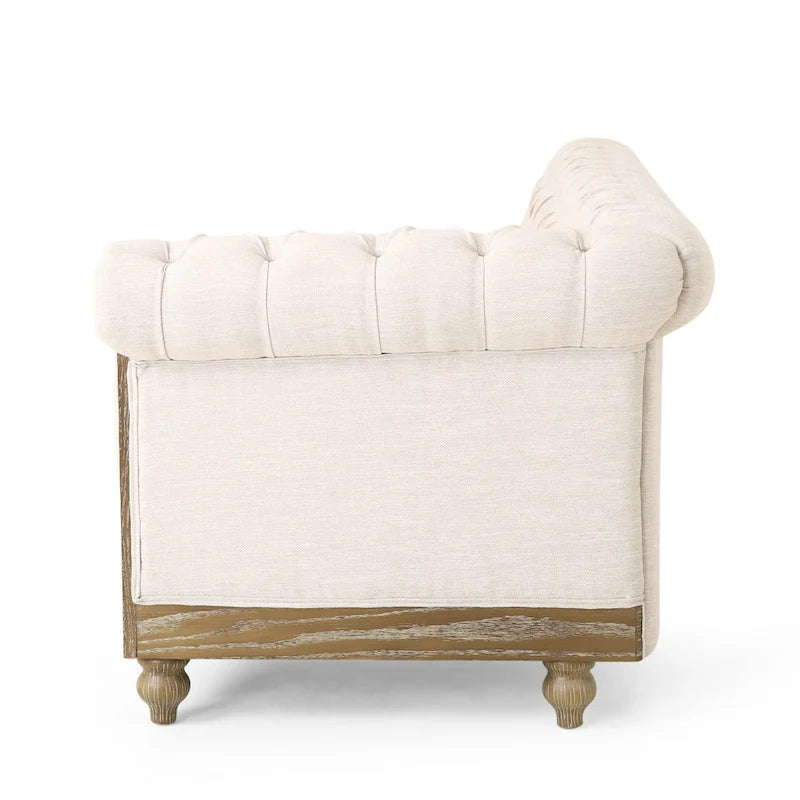 Canapé d'angle capitonné Chesterfield Castalia 7 places par Christopher Knight Home - 114 cm L x 70 cm l x 31,5 cm H