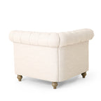 Canapé d'angle capitonné Chesterfield Castalia 7 places par Christopher Knight Home - 114 cm L x 70 cm l x 31,5 cm H