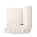 Canapé d'angle capitonné Chesterfield Castalia 7 places par Christopher Knight Home - 114 cm L x 70 cm l x 31,5 cm H