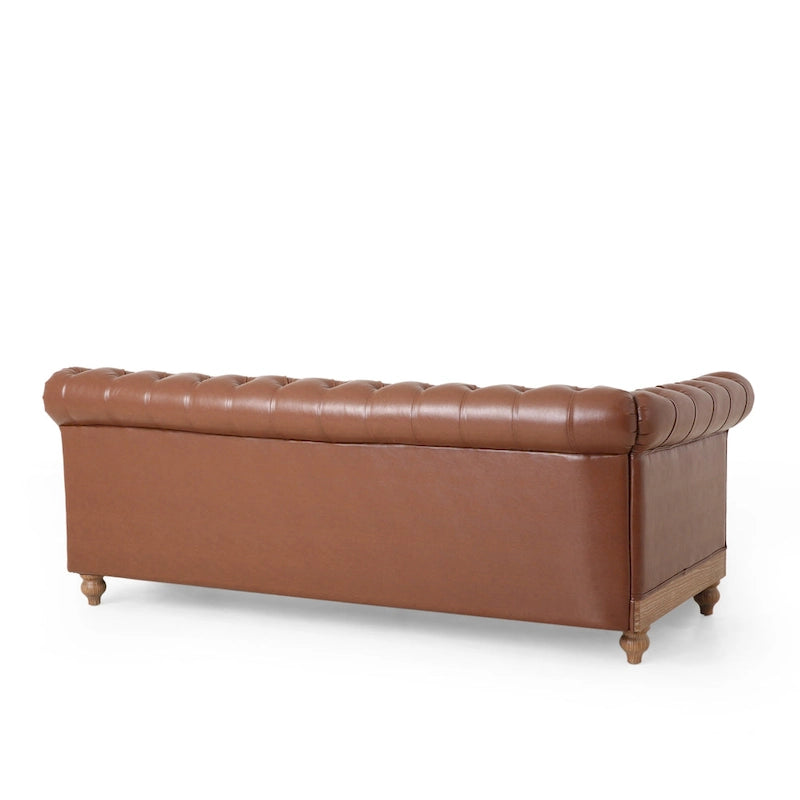 Canapé d'angle capitonné Chesterfield Castalia 7 places par Christopher Knight Home - 114 cm L x 70 cm l x 31,5 cm H