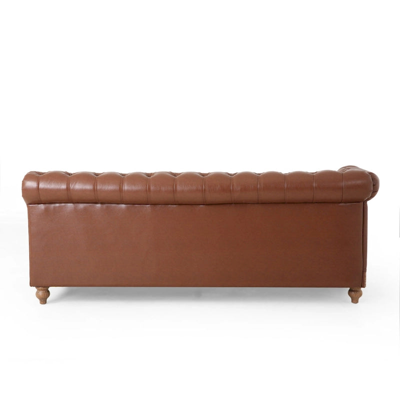 Canapé d'angle capitonné Chesterfield Castalia 7 places par Christopher Knight Home - 114 cm L x 70 cm l x 31,5 cm H