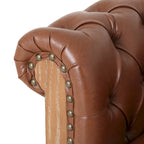 Canapé d'angle capitonné Chesterfield Castalia 7 places par Christopher Knight Home - 114 cm L x 70 cm l x 31,5 cm H